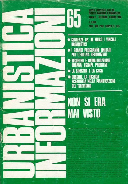 Urbanistica informazioni n. 65