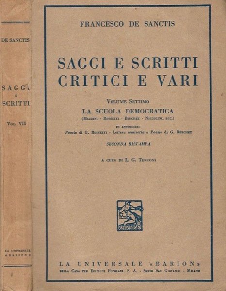 Saggi e scritti critici e vari vol. VII