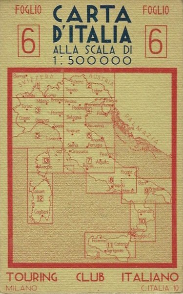 Carta d'Italia alla scala di 1: 500000, foglio 6