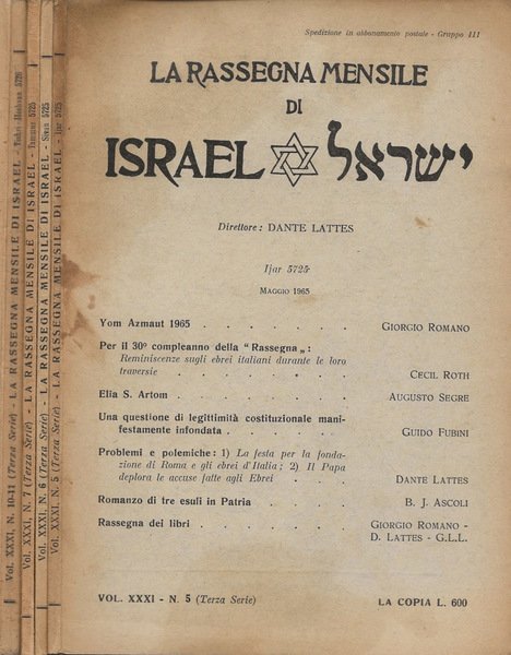 La Rassegna Mensile di Israel