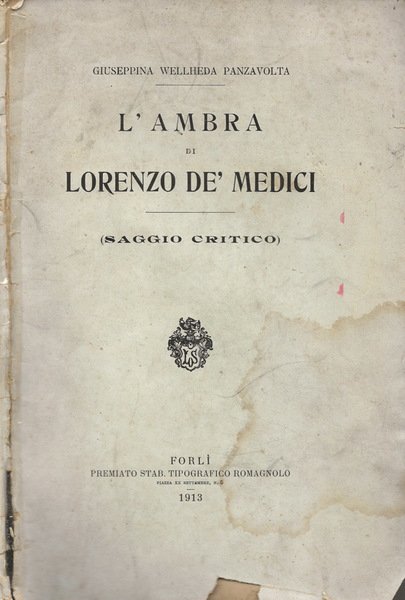 L'Ambra di Lorenzo de' Medici (saggio critico)