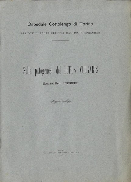 Sulla patogenesi del Lupus Vulgaris