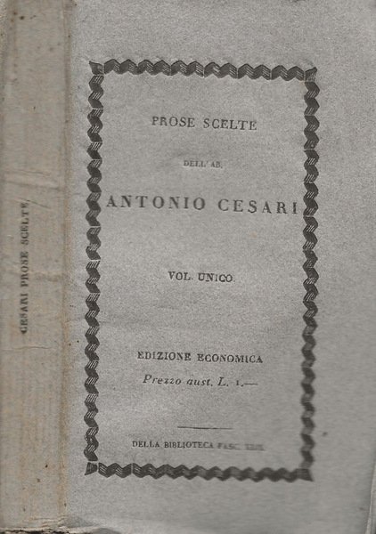 Prose scelte. Volume unico