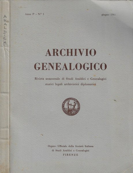 Archivio genealogico anno 1961 N. 1