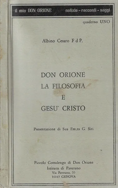 Don Orione la filosofia e Gesù Cristo | Immagine Gallery 1