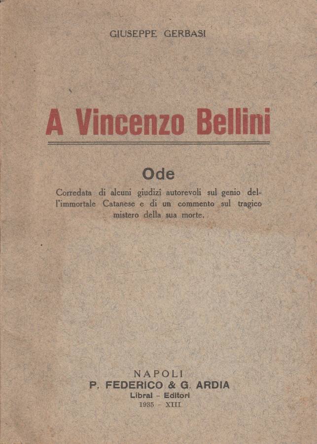 A Vincenzo Bellini | Immagine principale