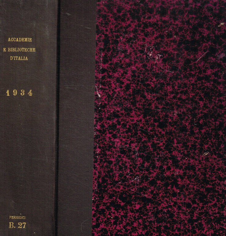 Accademie e biblioteche d'Italia. Anno VIII, 1934