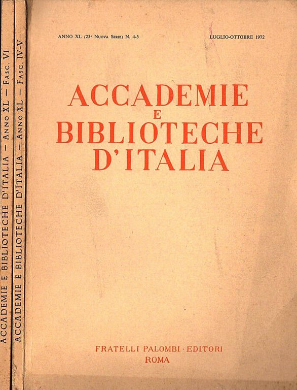 Accademie e Biblioteche d' Italia. Anno XL N. 4 - … | Immagine Gallery 2