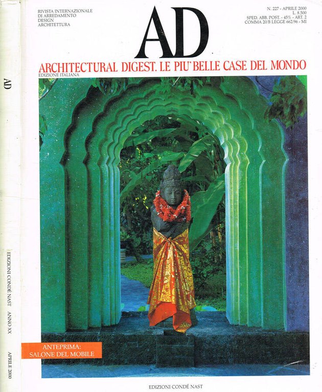 AD. Architectural Digest. Le più belle case del mondo. N.227, …