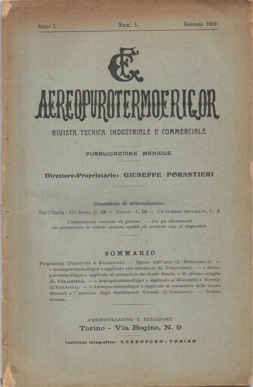 Aereopurotermofrigor - 1910 | Immagine Gallery 2