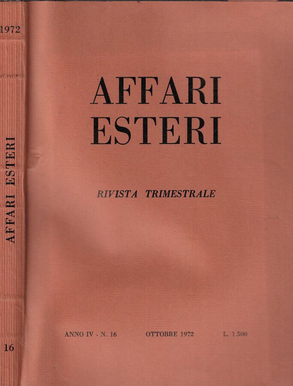 Affari esteri n. 16 Anno 1972 | Immagine Gallery 2