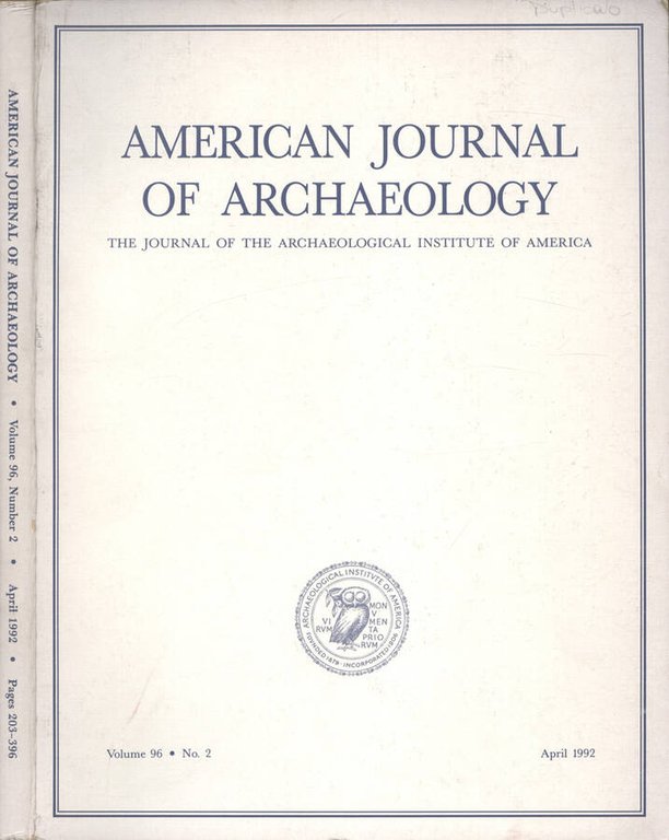 American journal of archaeology Vol. 96 n. 2