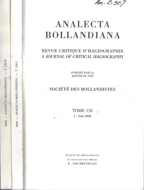 Analecta Bollandiana Tome 126 I, II 2008