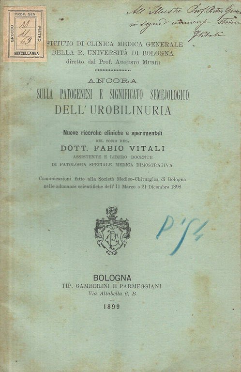 Ancora sulla patogenesi e significato semejologico dell'urobilinuria