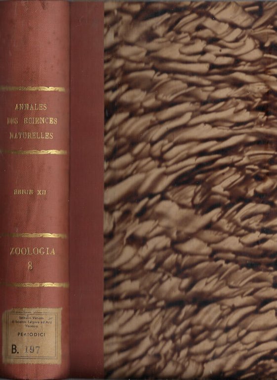 Annales des sciences naturelles zoologie et biologie animale 12° série …