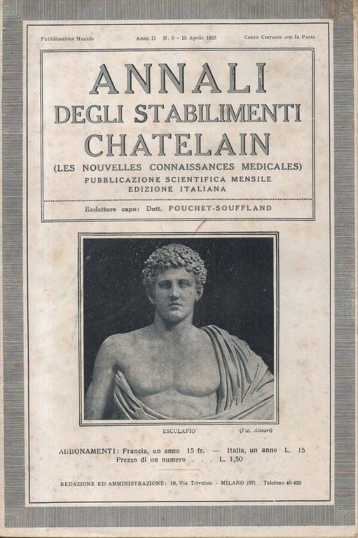 Annali degli Stabilimenti Chatelain (Les nouvelles connaissances medicales)