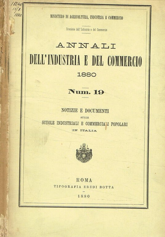 Annali dell'industria e del commercio 1880, Num.19. Notizie e documenti … | Immagine Gallery 2