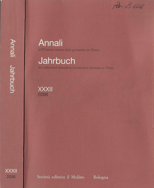 Annali dell'Istituto Storico itali-germanico in Trento  Jahrnuch des italienisch-deutschen …