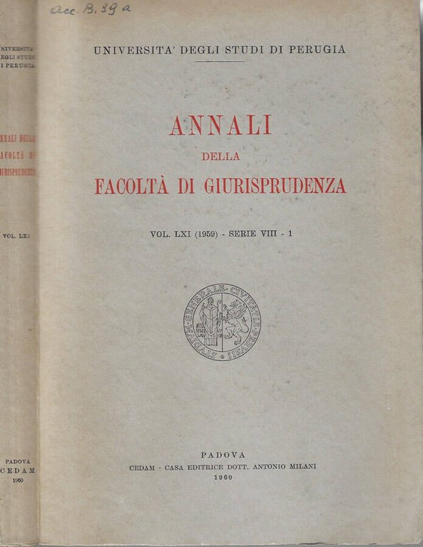 Annali della facoltà di Giurisprudenza Università degli studi di Perugia … | Immagine Gallery 2