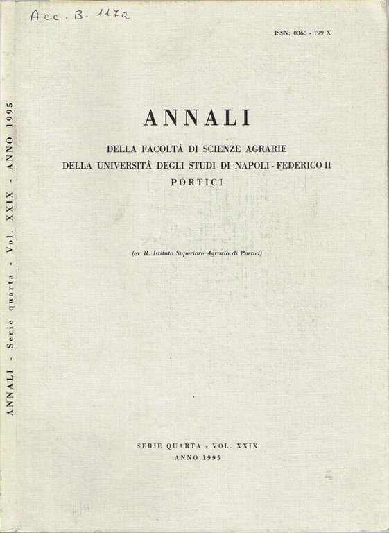 Annali della Facoltà di Scienze Agrarie della Università degli Studi …