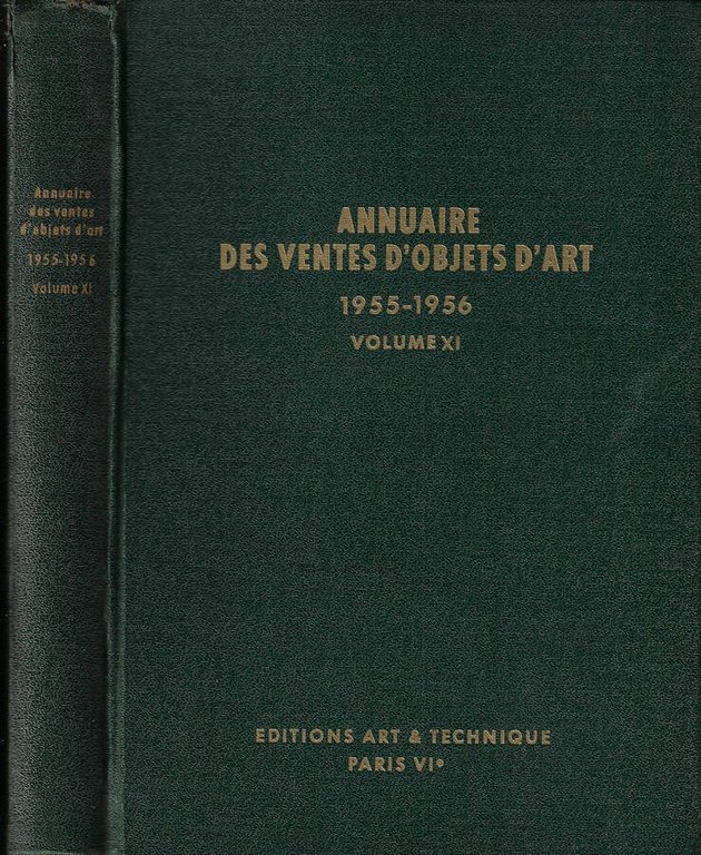 Annuaire des ventes d'objets d'art 1955-1956 Volume XI