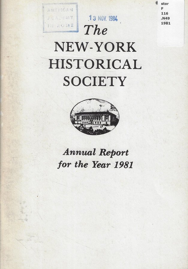 Annual Report of The New-York Historical Society for the year …