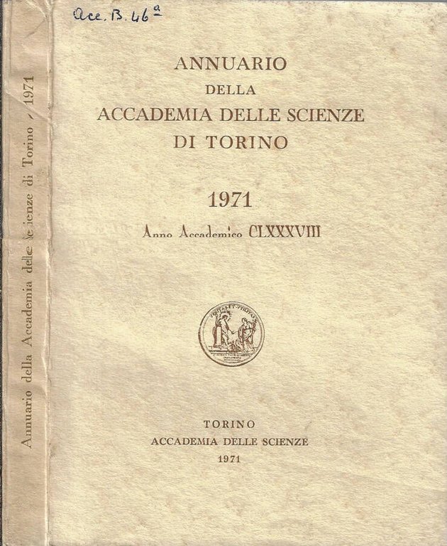 Annuario della Accademia delle Scienze di Torino 1971 anno accademico … | Immagine Gallery 2