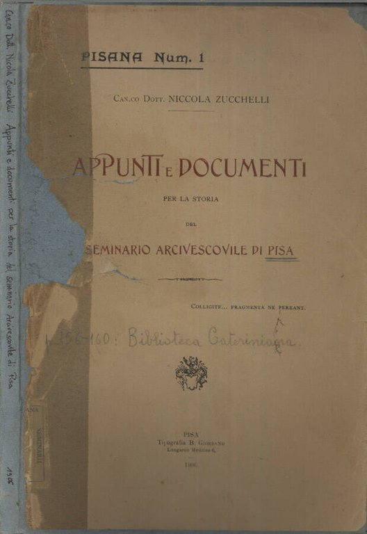Appunti e documenti per la storia del seminario Arcivescovile di …
