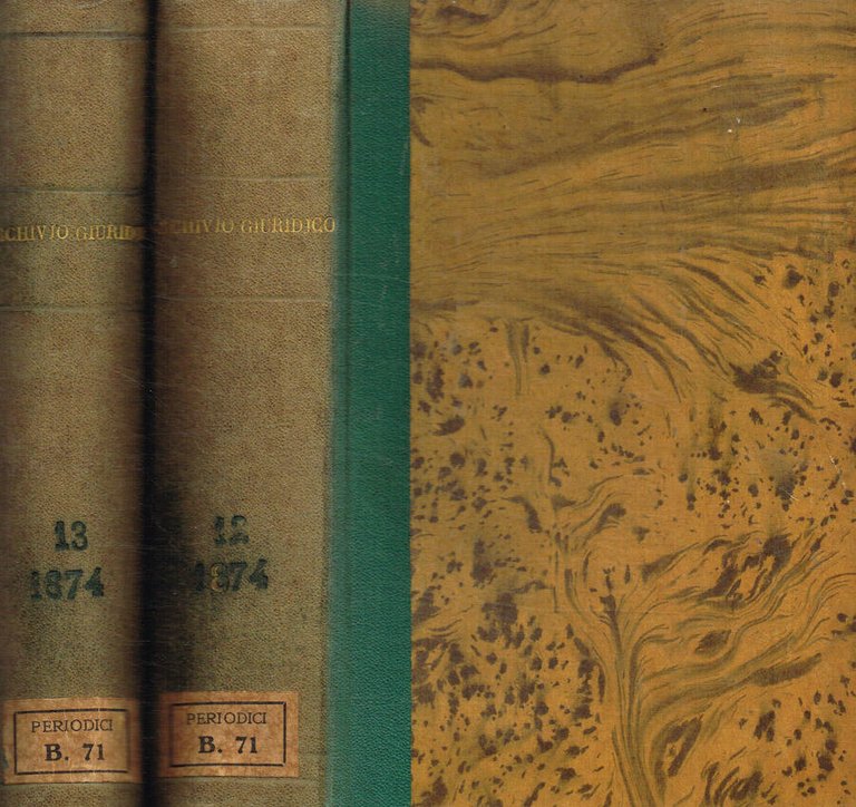 Archivio Giuridico volume XII, XIII, 1874, 2voll.