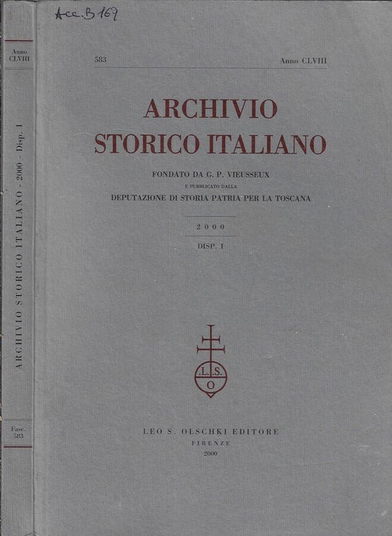 Archivio storico italiano anno 2000 Disp. I