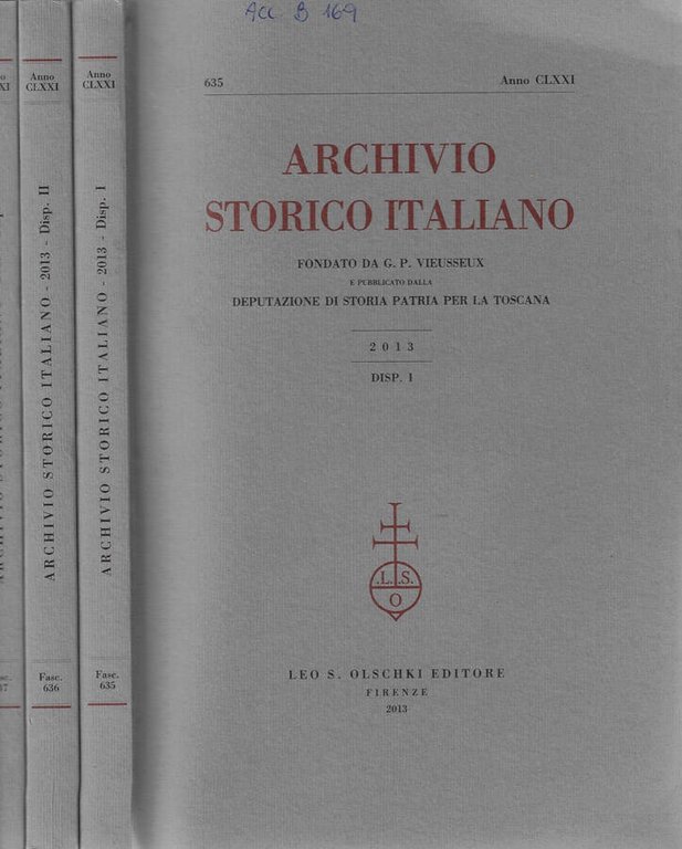 Archivio storico italiano anno 2013 Disp. I, II, III | Immagine Gallery 2