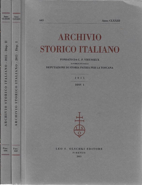 Archivio storico italiano anno 2015 Disp. I, II | Immagine Gallery 2