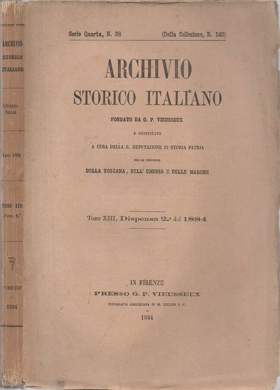 Archivio Storico Italiano fondato da G. P. Vieusseux e continuato …