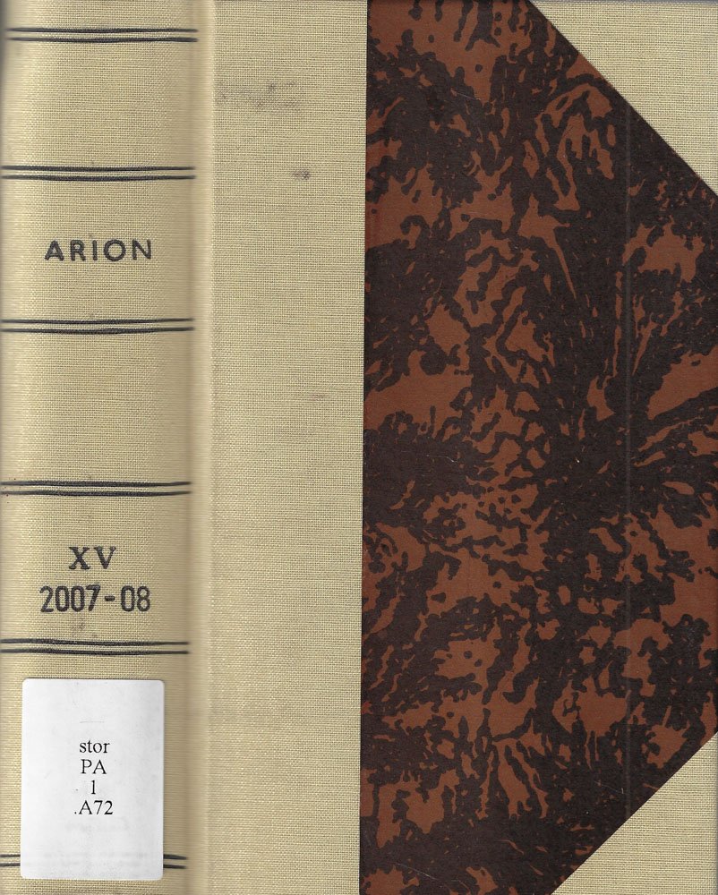 Arion Vol. 15 2007-2008