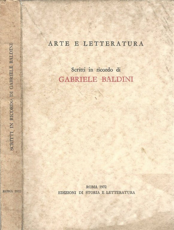 Arte e Letteratura. Scritti in ricordo di Gabriele Baldini | Immagine Gallery 2