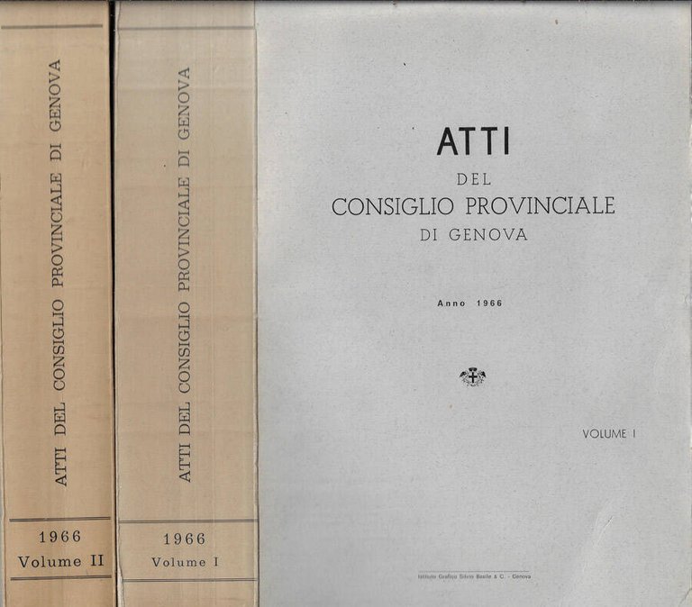 Atti del Consiglio Provinciale di Genova Anno 1966 (annata completa)