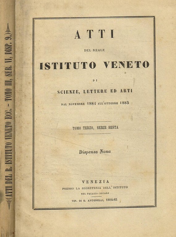 Atti del reale istituto Veneto di scienze, lettere ed arti …
