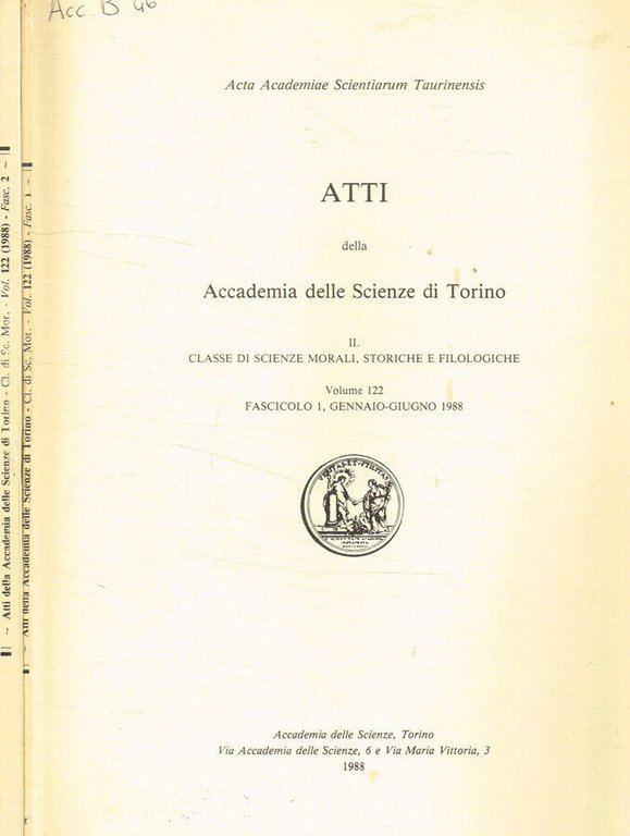 Atti della accademia delle scienze di Torino. II, Classe di …