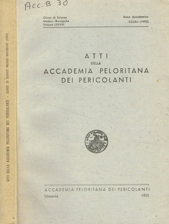 Atti della Accademia Peloritana dei Pericolanti. Classe di scienze medico … | Immagine Gallery 2
