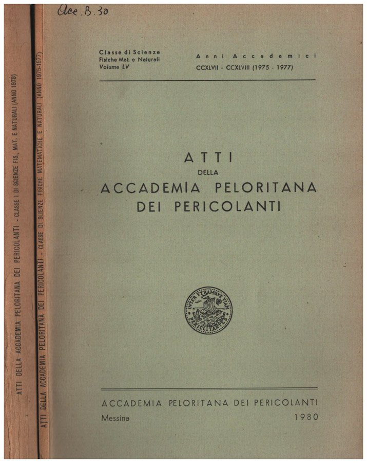Atti della Accademia Peloritana dei Pericolanti vol. LV- LVI