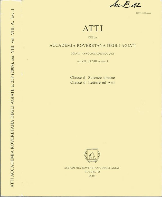Atti della Accademia Roveretana degli Agiati