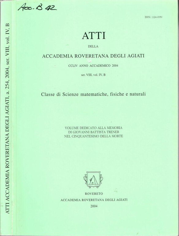 Atti della Accademia Roveretana degli Agiati