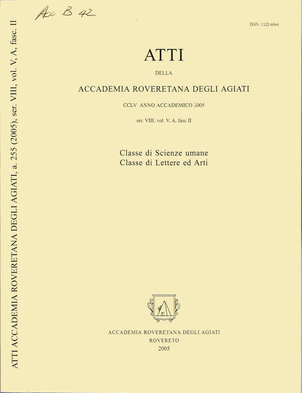 Atti della Accademia Roveretana degli Agiati
