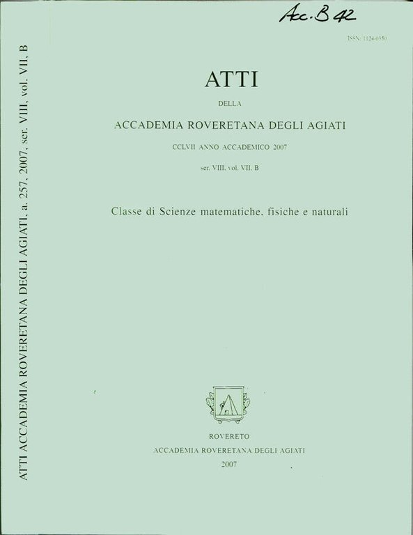 Atti della Accademia Roveretana degli Agiati