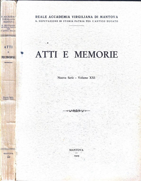 Atti e Memorie Vol. XXI