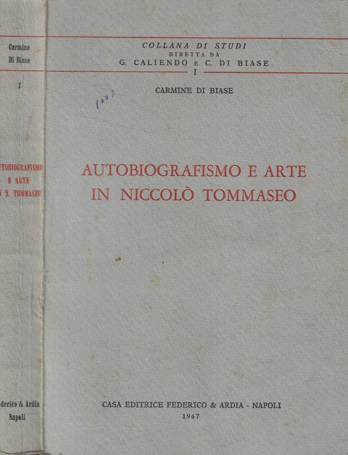 Autobiografismo e arte in Niccolò Tommaseo (Autografo) | Immagine principale