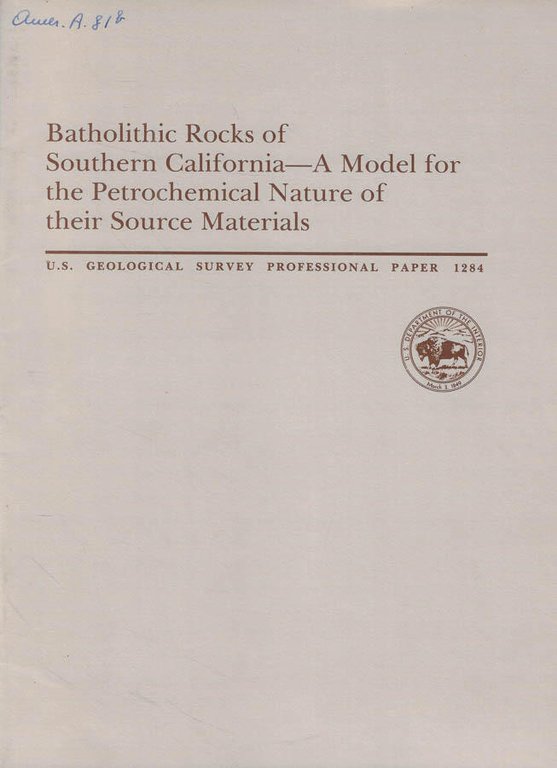 Batholithic Rocks of Southern California- A model for the Petrochemical … | Immagine Gallery 2