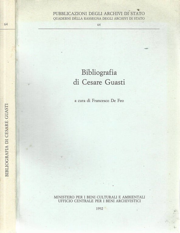 Bibliografia di Cesare Guasti