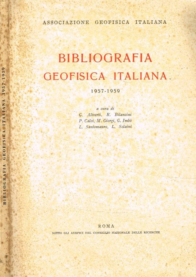 Bibliografia geofisica italiana 1957-1959