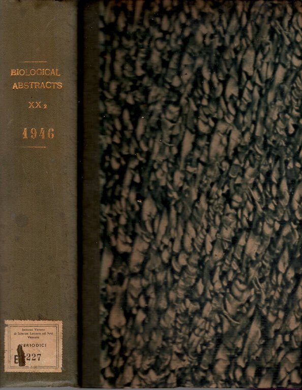 Biological Abstracts Vol 20 part II 1946 | Immagine Gallery 2